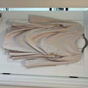 Mini satin ivory dress- long sleeves never worn!